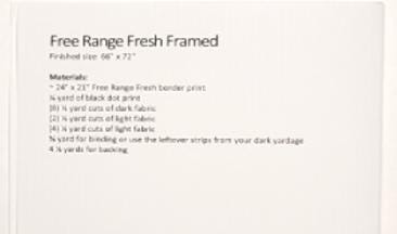 Free Range Fresh Framed Quilt Kit