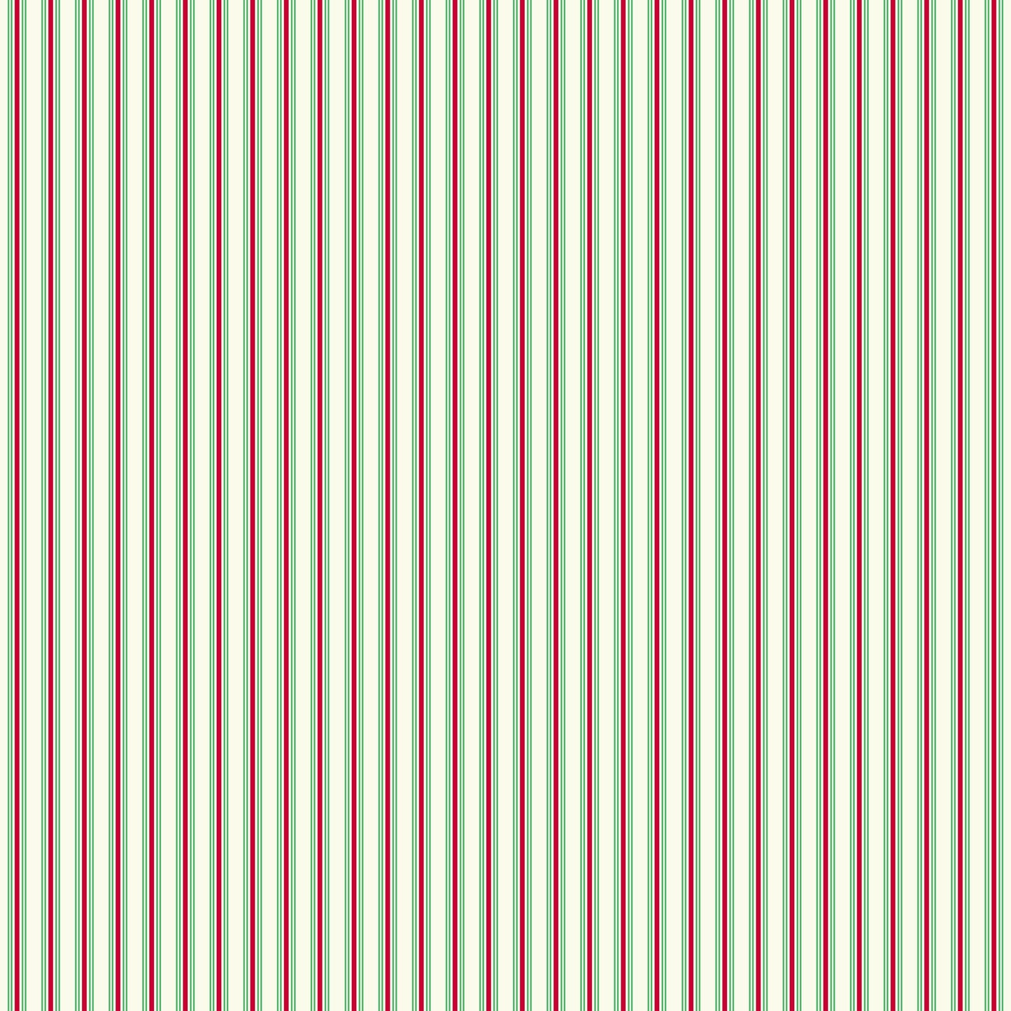 Riley Blake Designs Pattern C14847-CREAM Merry Little Christmas by My Mind's Eye 2024 - Cream Fabric / Multi-Colored Stripe