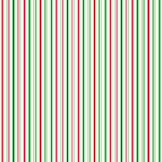 Riley Blake Designs Pattern C14847-CREAM Merry Little Christmas by My Mind's Eye 2024 - Cream Fabric / Multi-Colored Stripe