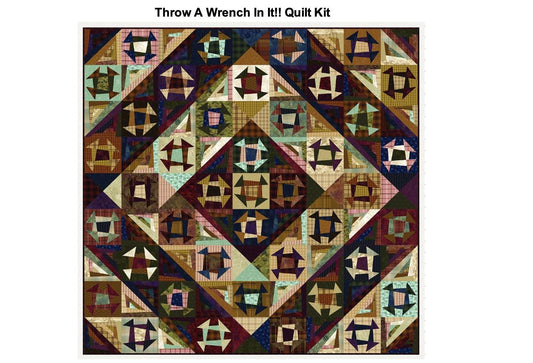 Throw a Wrench In It Quilt Kit / Janet Rae Nesbitt / One S1ster Designs 2021