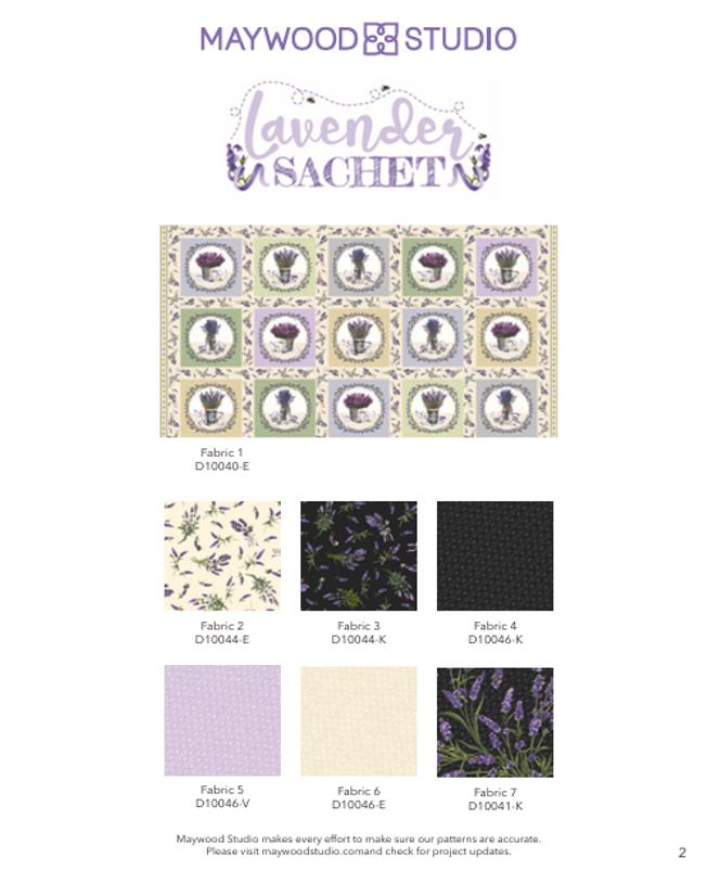 Lavender Sachet Quilt Kit - Maywood Studio