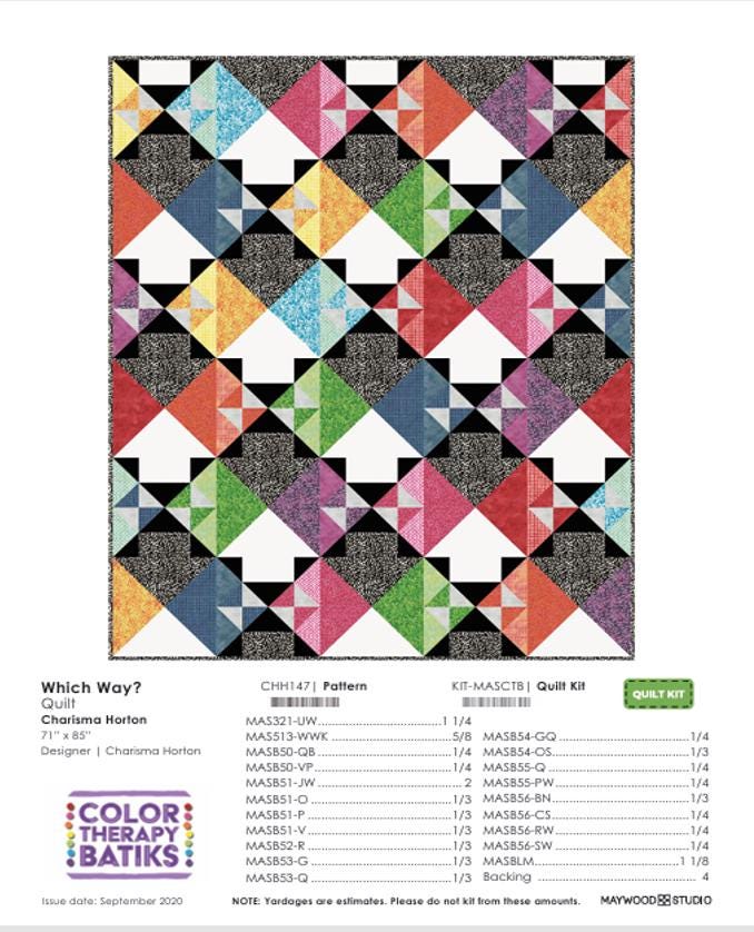 Which Way Quilt Kit - Charisma Horton / Maywood Studio