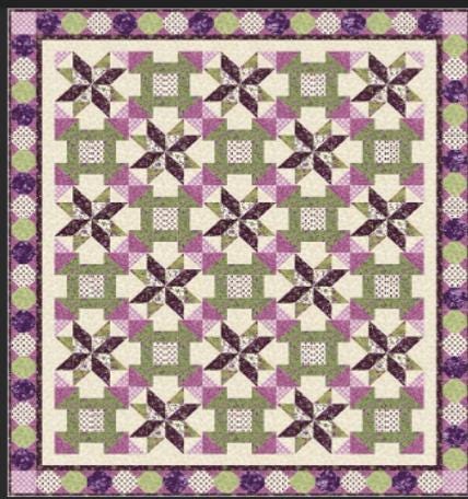 Nightshade Quilt Kit - Pieced Brain Quilt Designs / Maywood Studio.