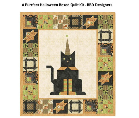 A Purrfect Halloween Boxed Quilt Kit - RBD Designers