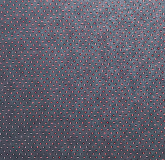 Christmas Presence by April Cornell for Moda #35024 - Charcoal Tonal Fabric / Red Mini Dot