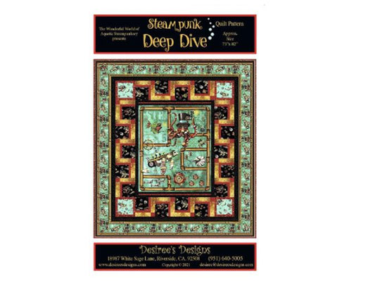 Quilting Treasures Aquatic Steampunkery Deep Dive Quilt Kit.