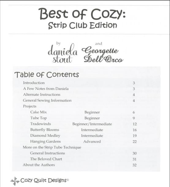 Cozy Quilt Designs Best of Cozy: Strip Club Edition by Daniela Stout and Georgette Dell'Orco