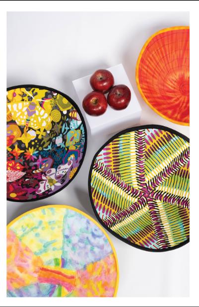 Round Fabric Art Bowls by Kristen Fisher