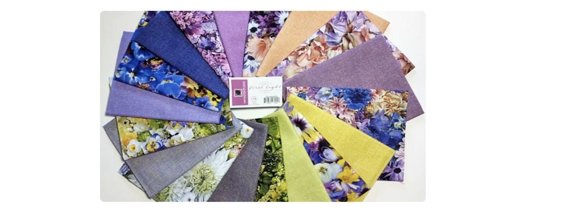 Hand Picked First Light by Maywood Studios 18 Pc. Fat Quarter Bundle Beautiful Spring Florals & Textured Solids FQ-MASHPFL