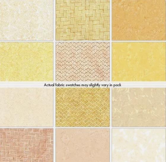 Benartex Bali Golden Beach (40) 2.5" x 42" Strips - 100% cotton - STGOLPK