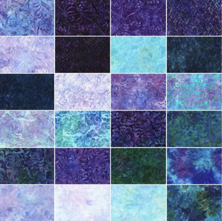 Artisan Batiks Evening Glow Complete Collection Ten-Square Robert Kaufman - TEN-1019-42 - (42) 10" Squares of Fabric