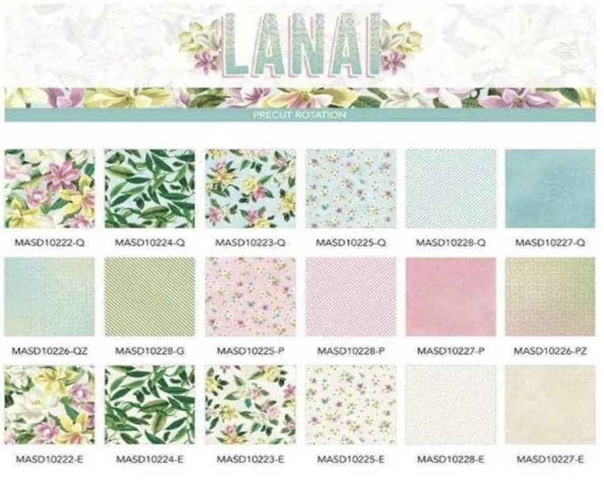 Lanai by Maywood Studio - Layer Cake SQ-MASLANA - (42) - 10" Squares of Fabric