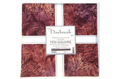 Artisan Batiks Daybreak Complete Collection by Lunn Studios for Robert Kaufman TEN-828-42 (42) 10" Fabric Squares