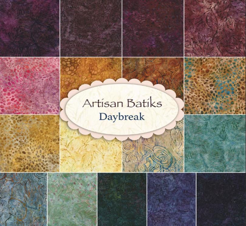 Artisan Batiks Daybreak Complete Collection by Lunn Studios for Robert Kaufman TEN-828-42 (42) 10" Fabric Squares