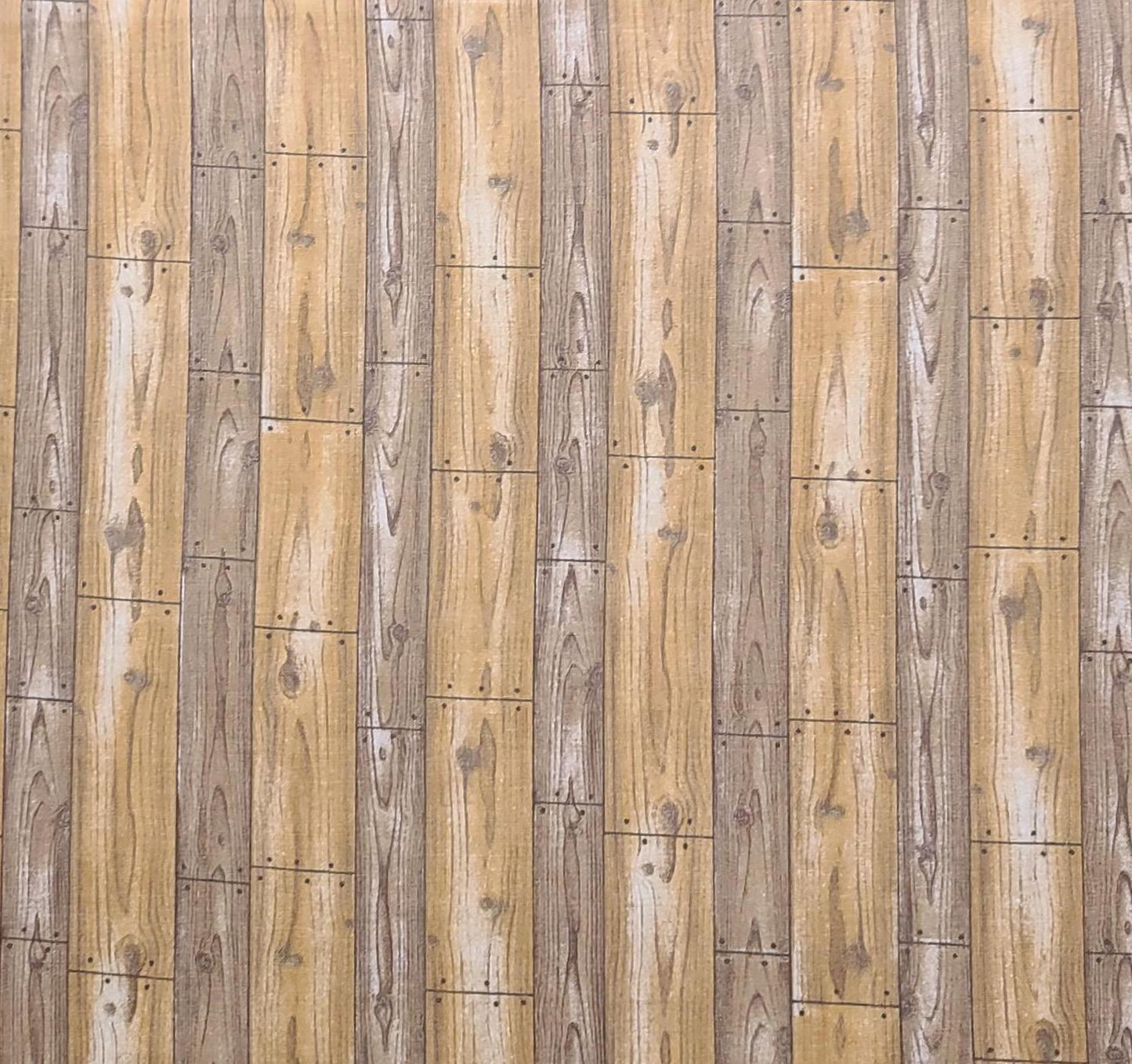 EOB - Marcus Brothers Textiles - Tan, Brown, Taupe Woodplank Print Fabric