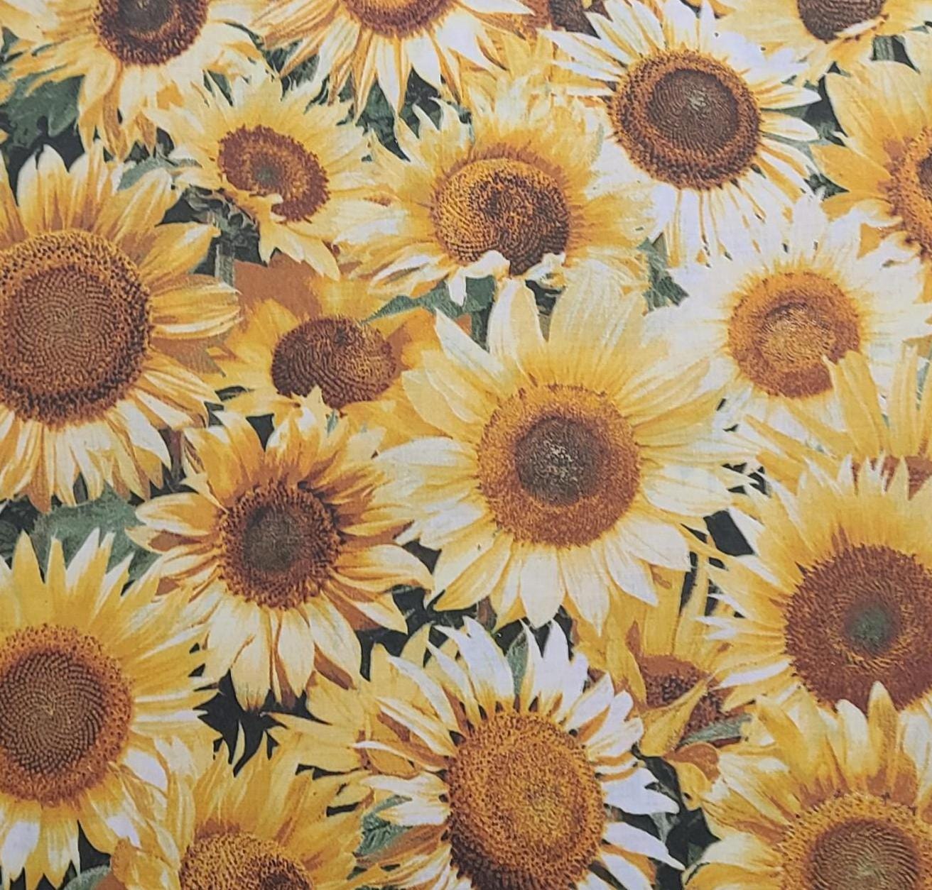 Patty Reed Designs 2020 for Fabric Traditions - Packed Sunflower Print Fabric