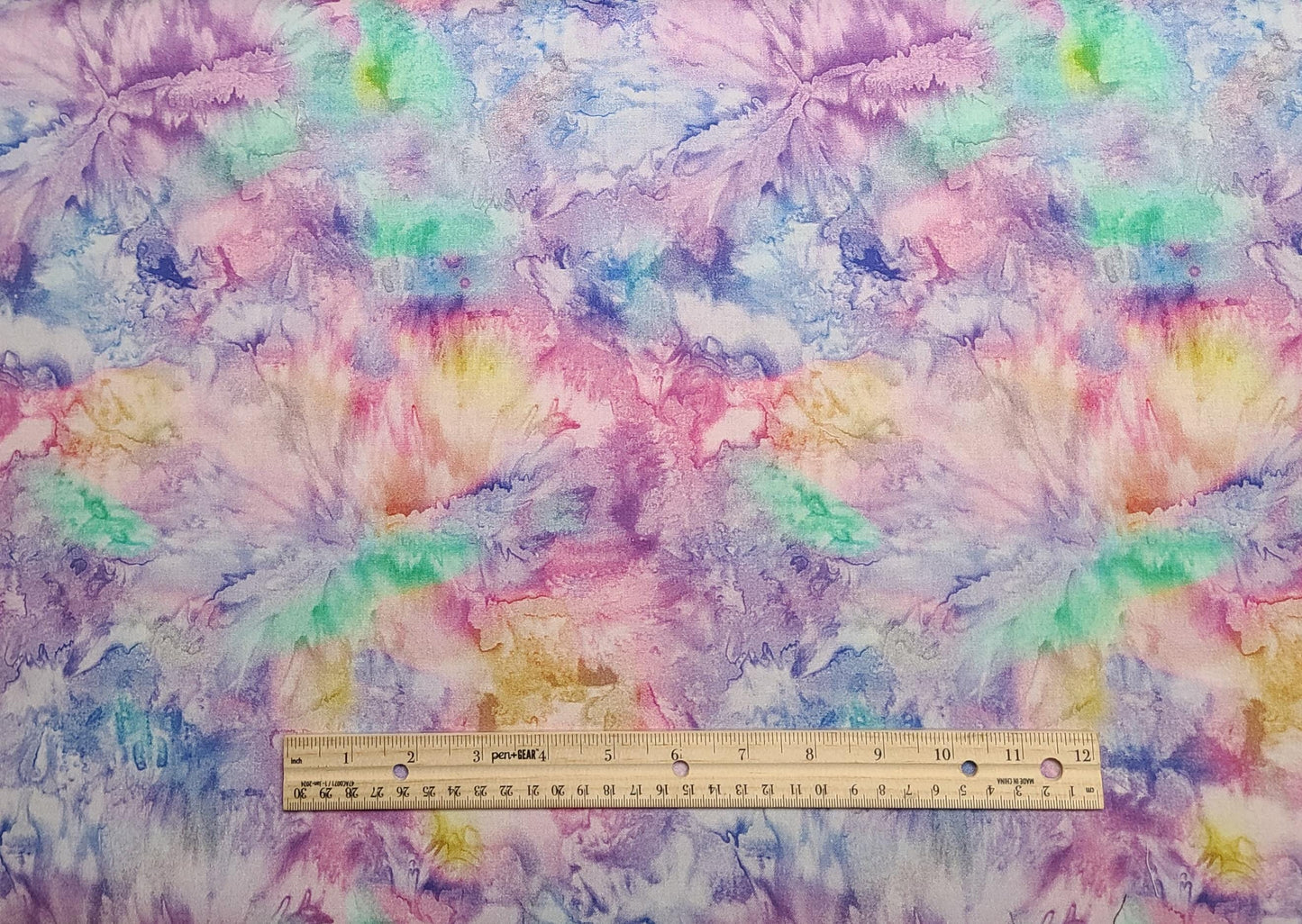 Keepsake Calico JoAnn Fabrics - Bright Pastel Watercolor Print Fabric