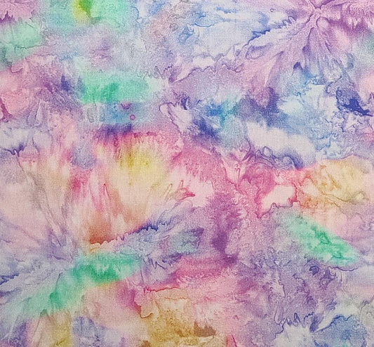 Keepsake Calico JoAnn Fabrics - Bright Pastel Watercolor Print Fabric