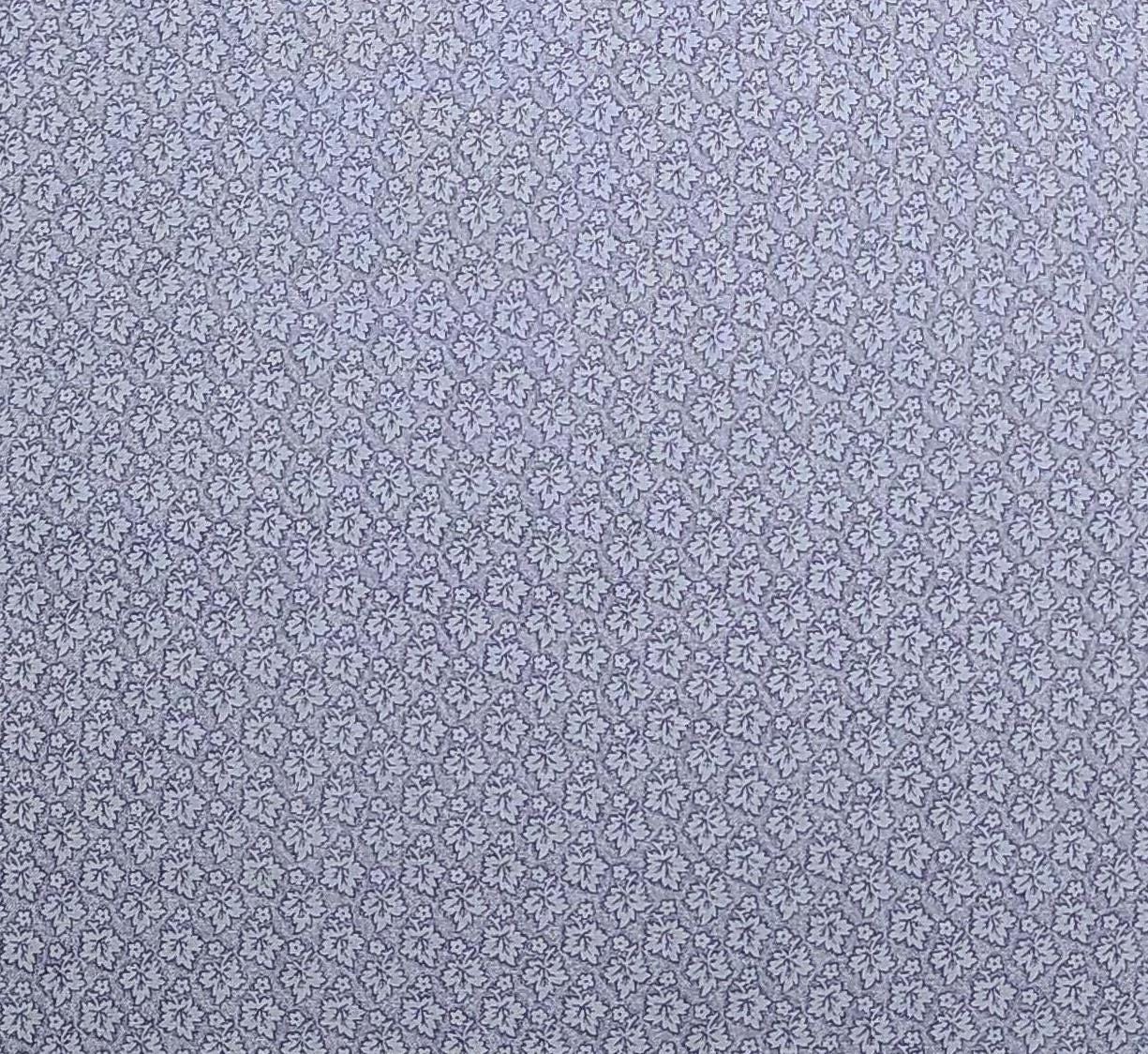 VIP Cranston Print Works - Periwinkle Tone-on-Tone Leaf Print Fabric