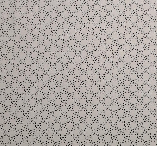 Modern Background Essentials by Brigitte Heitland for Zen Chic for Moda / Pattern #1580 - Soft White Fabric / Black Print