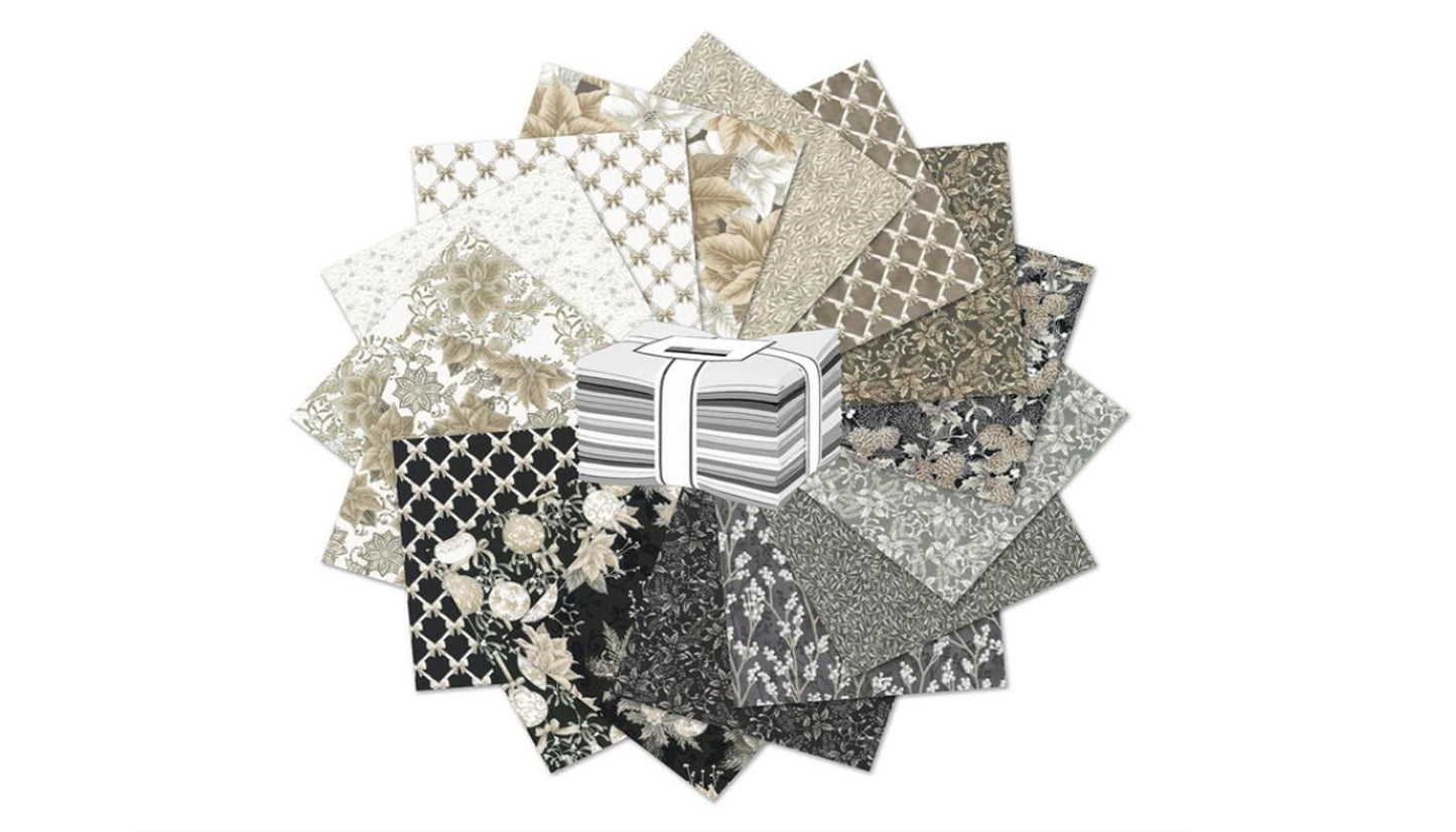 Holiday Flourish - Festive Finery - Taupe Colorstory Fat Quarter Bundle FQ-2138-16 / Robert Kaufman