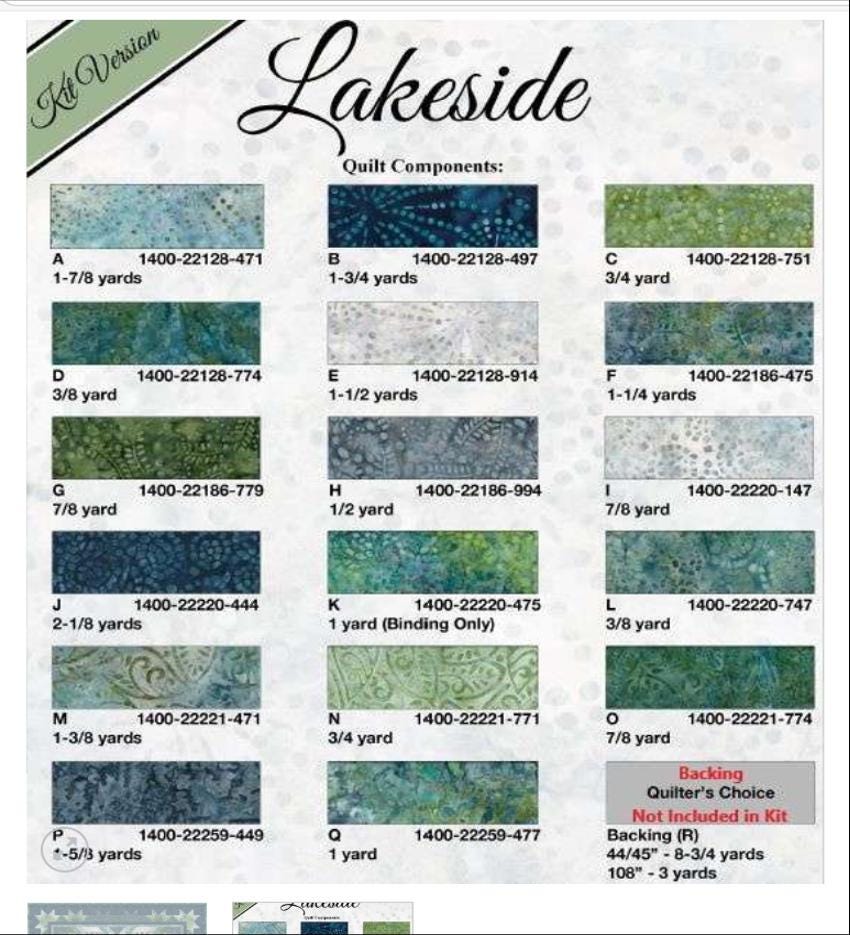 Lakeside Quilt Kit / Wilmington Batiks