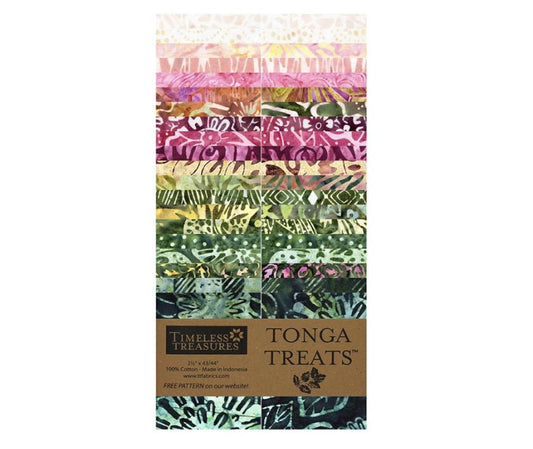 Timeless Treasures Tonga Treats Batik Fabric Strip Set - Rose Petal