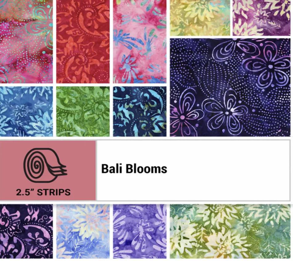 Bali Strip-Pies - Blooms - (40) 2.5" x 42" Strips - 100% Cotton - Benartex ST-BENSTBLOPK