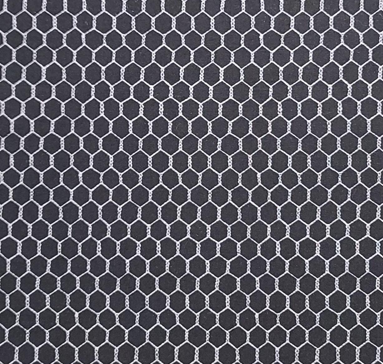 Timeless Treasures Fabrics of SoHo, LLC PATT# GAIL-C5606 - Black Fabric / White "Chicken Wire" Print