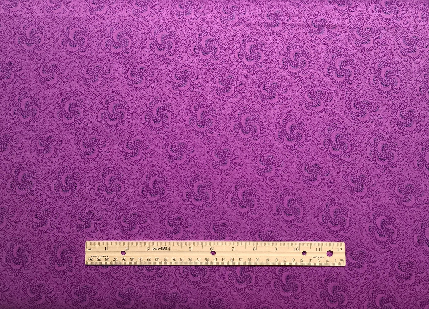 Purple Tonal Dot Flower Pattern Fabric