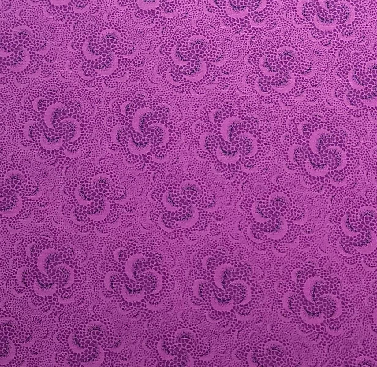 Purple Tonal Dot Flower Pattern Fabric