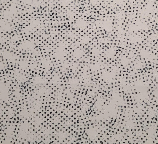 Modern Background Essentials Brigitte Heitland Zen Chic for Moda / Pattern #1586 - Soft White Fabric / Steel, Charcoal, Black Dot Pattern