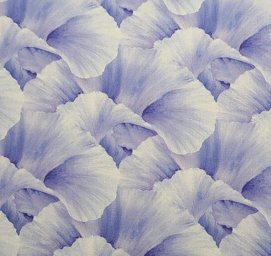 Lush DP24192 by Hilary Mayes for Northcott - Lavender Packed Iris Petal Print Fabric