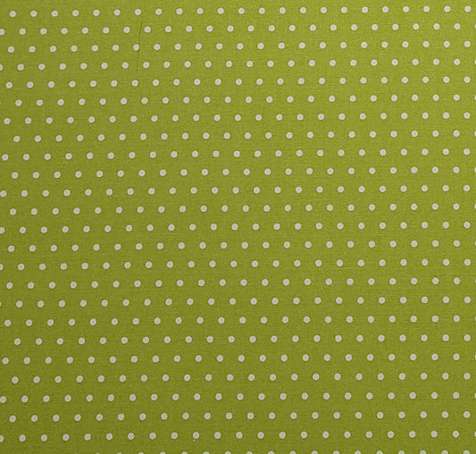 Vintage Picnic by Bonnie & Camille for Moda Stock #55128 LIVE SIMPLY - Spring Green Fabric / White Polka Dot Print