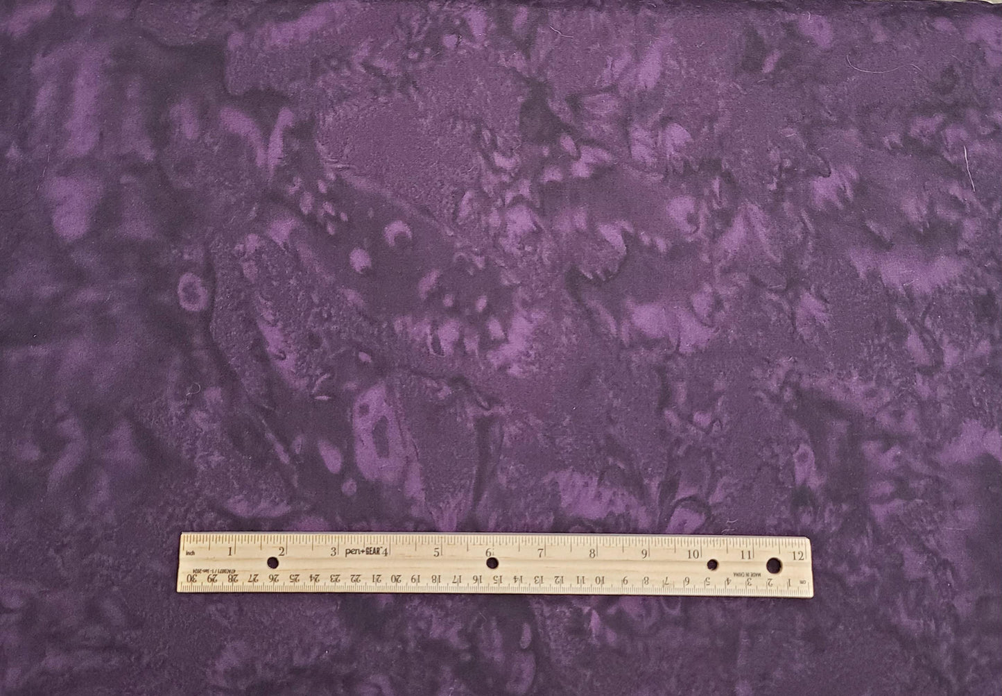 BATIK - Black Plum / Plum Patterned Fabric