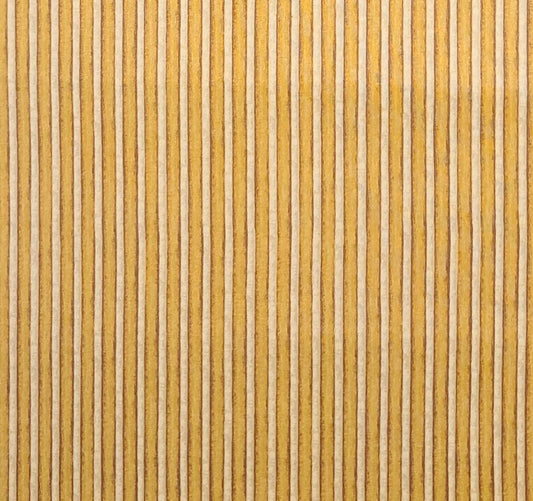 Christmas in Bloom by Clothworks - Gold, Yellow and Brown Vertical Stripe (Parallel to Selvage) Fabric