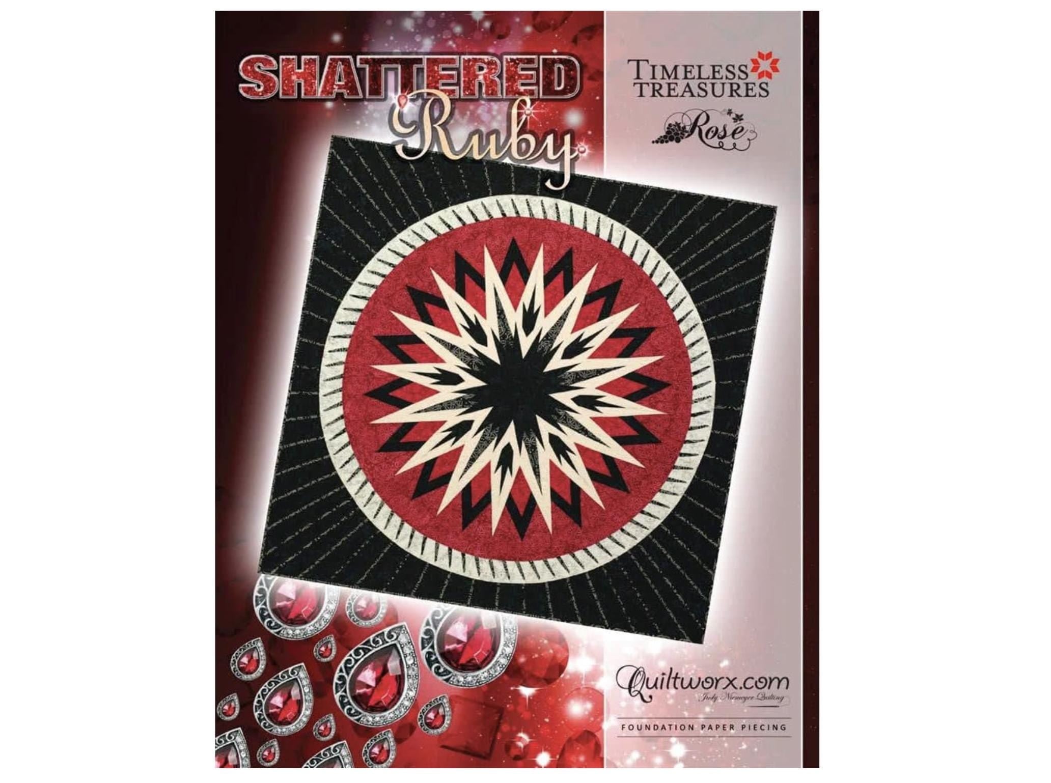 Ruby Patern Shattered Ruby Quilt Pattern / Quiltworx.com / Foundation Paper Piecin ...