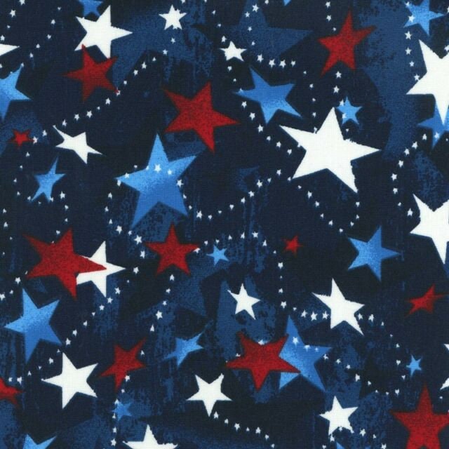 Galaxy Patriotic Prints - Tossed Stars