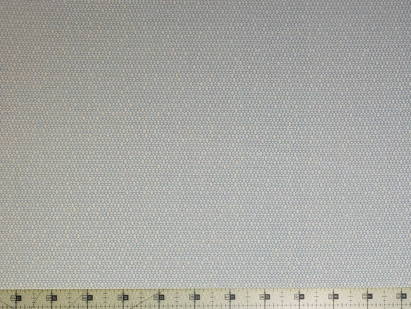 Sweet Tweets by RJR Fashion Fabrics #344 - Soft White Fabric / Pale Blue Honeycomb Pattern