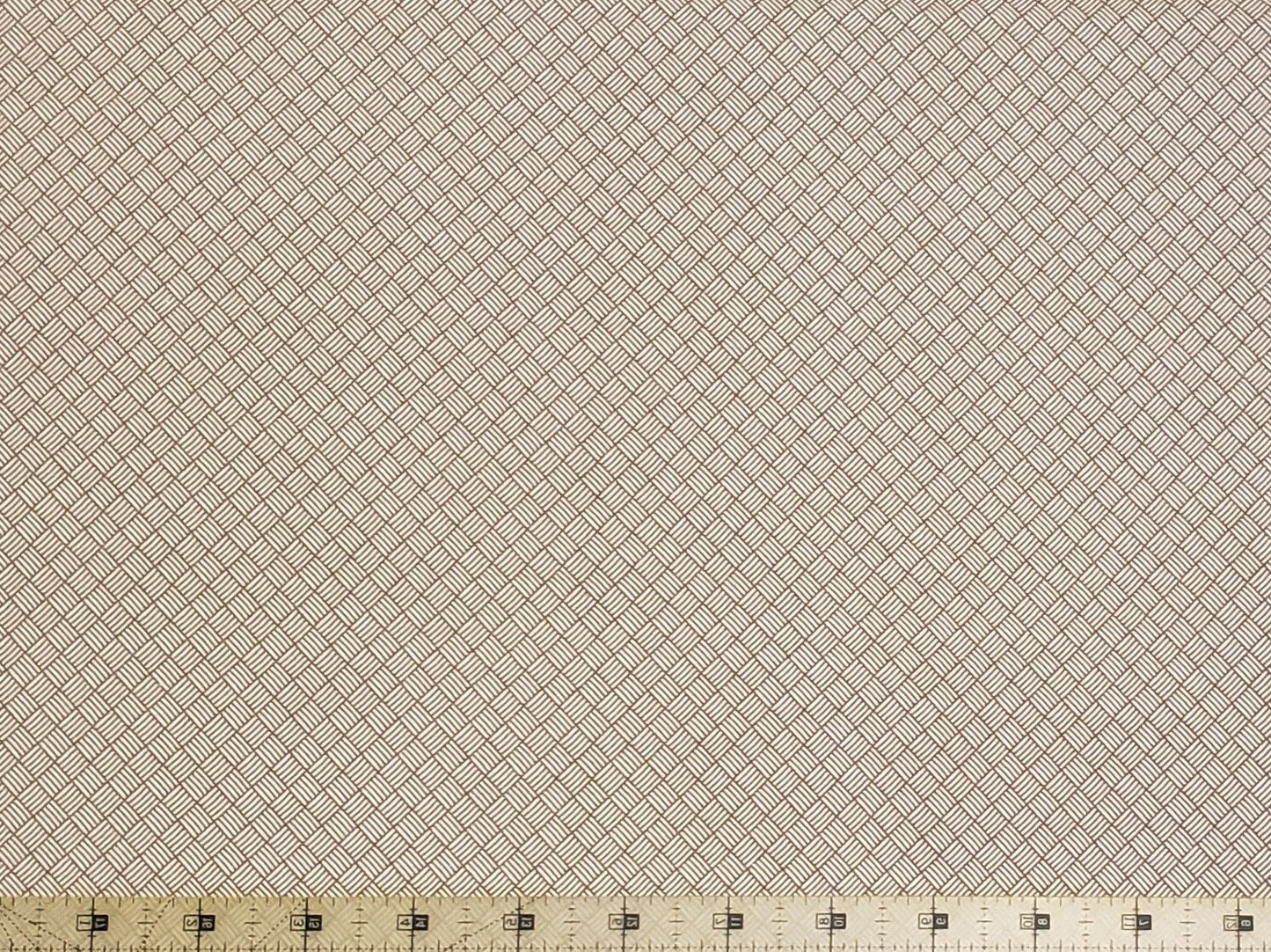 St. Nicole Designs and Benartex - Medium Brown Fabric with Cream Woven Pattern