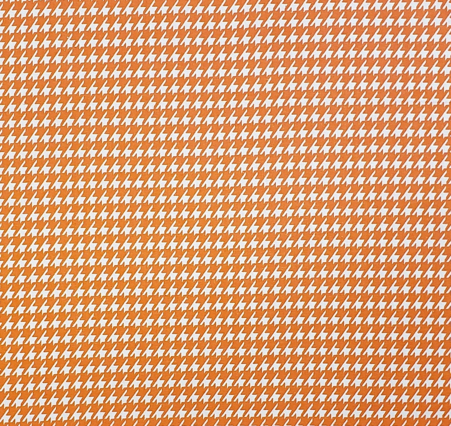 Herringbone Fabric - Orange / White