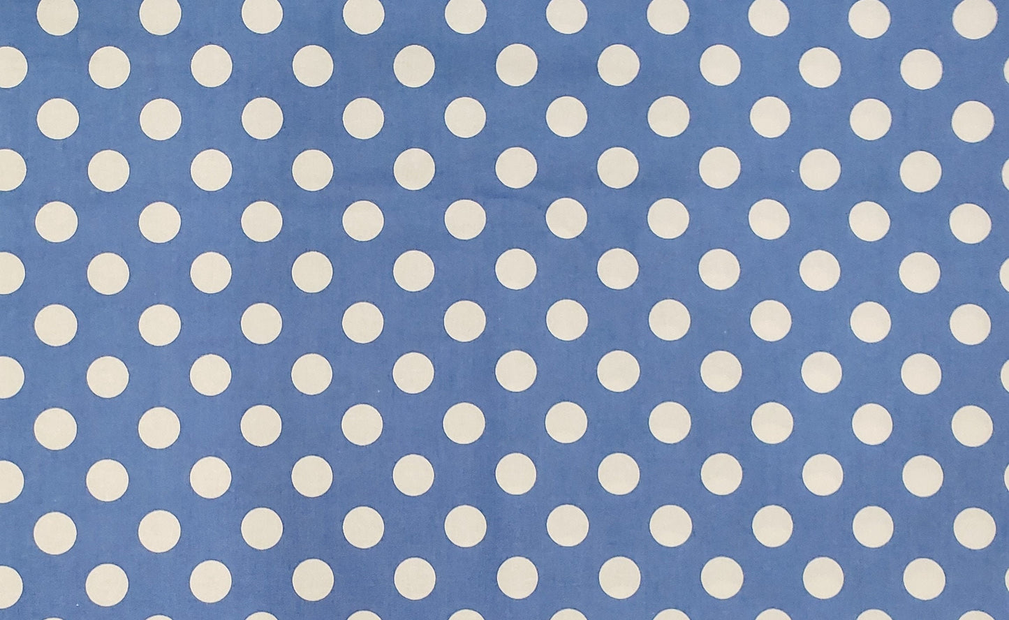 Medium Blue Fabric - White Dots