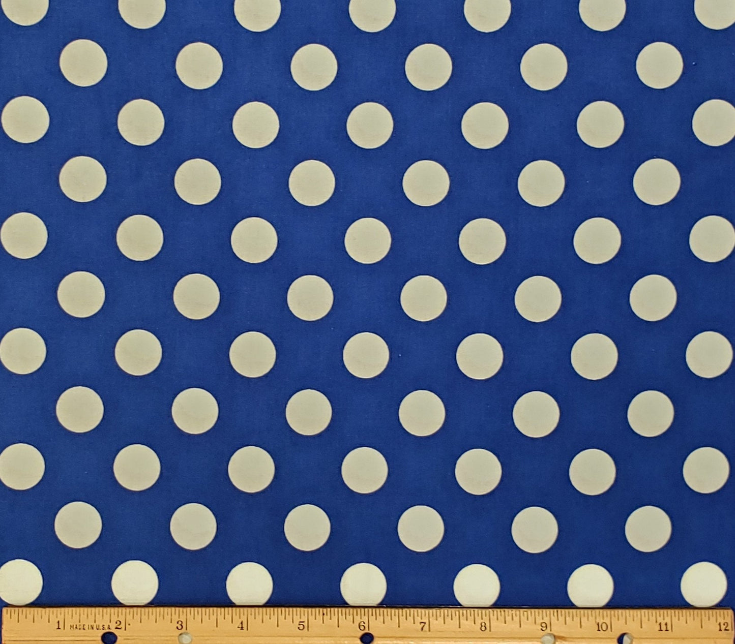 Blue Fabric - White Dots