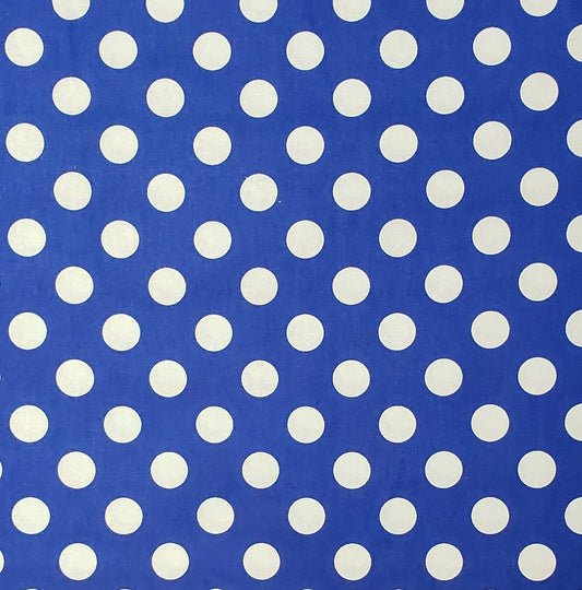 Blue Fabric - White Dots