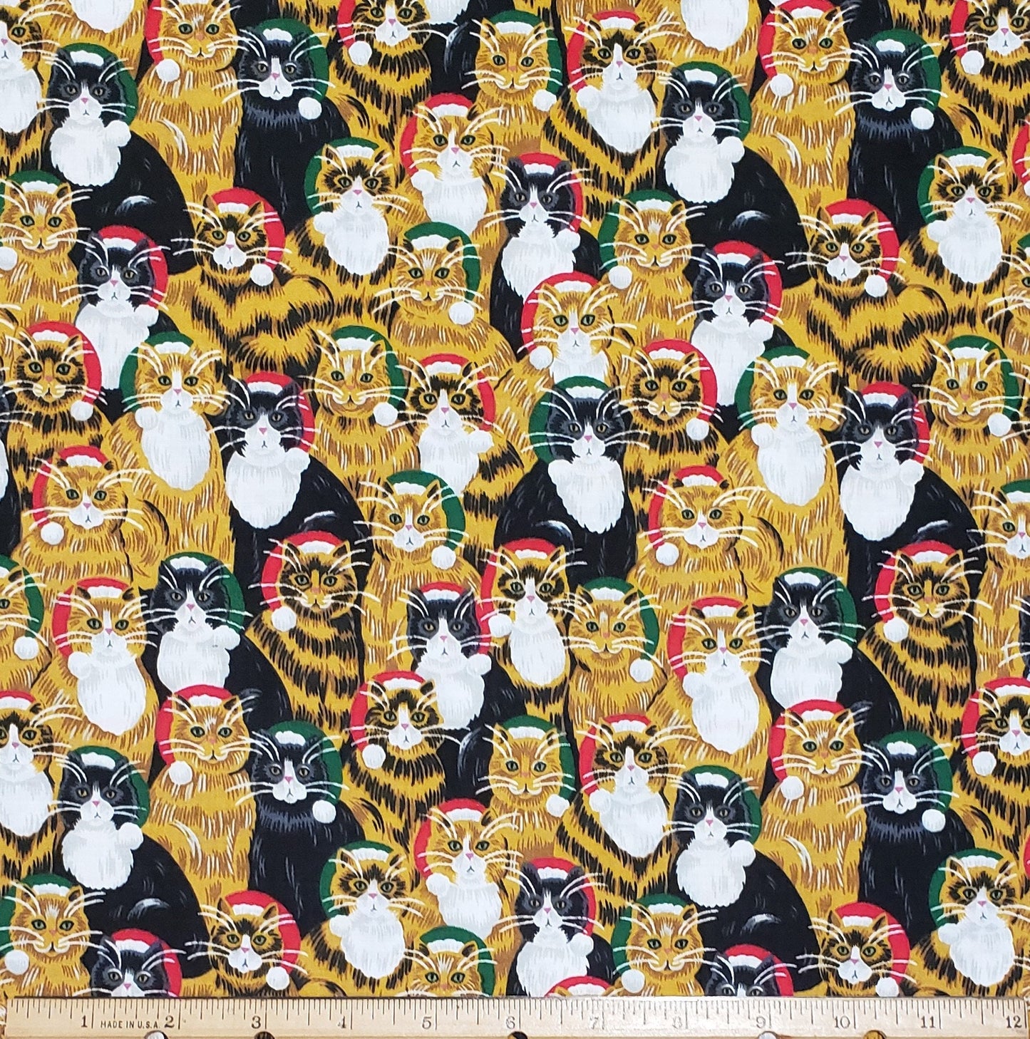 Fabric Traditions - The Stephen Lawrence Co. 1992 - Cats in Santa Hats