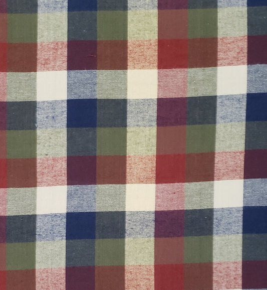 College Classics Plaids Item # 1602, Color #12 - Moda Fabrics - Shirtweight flannel  - Red/Bllue/Green/White Plaid