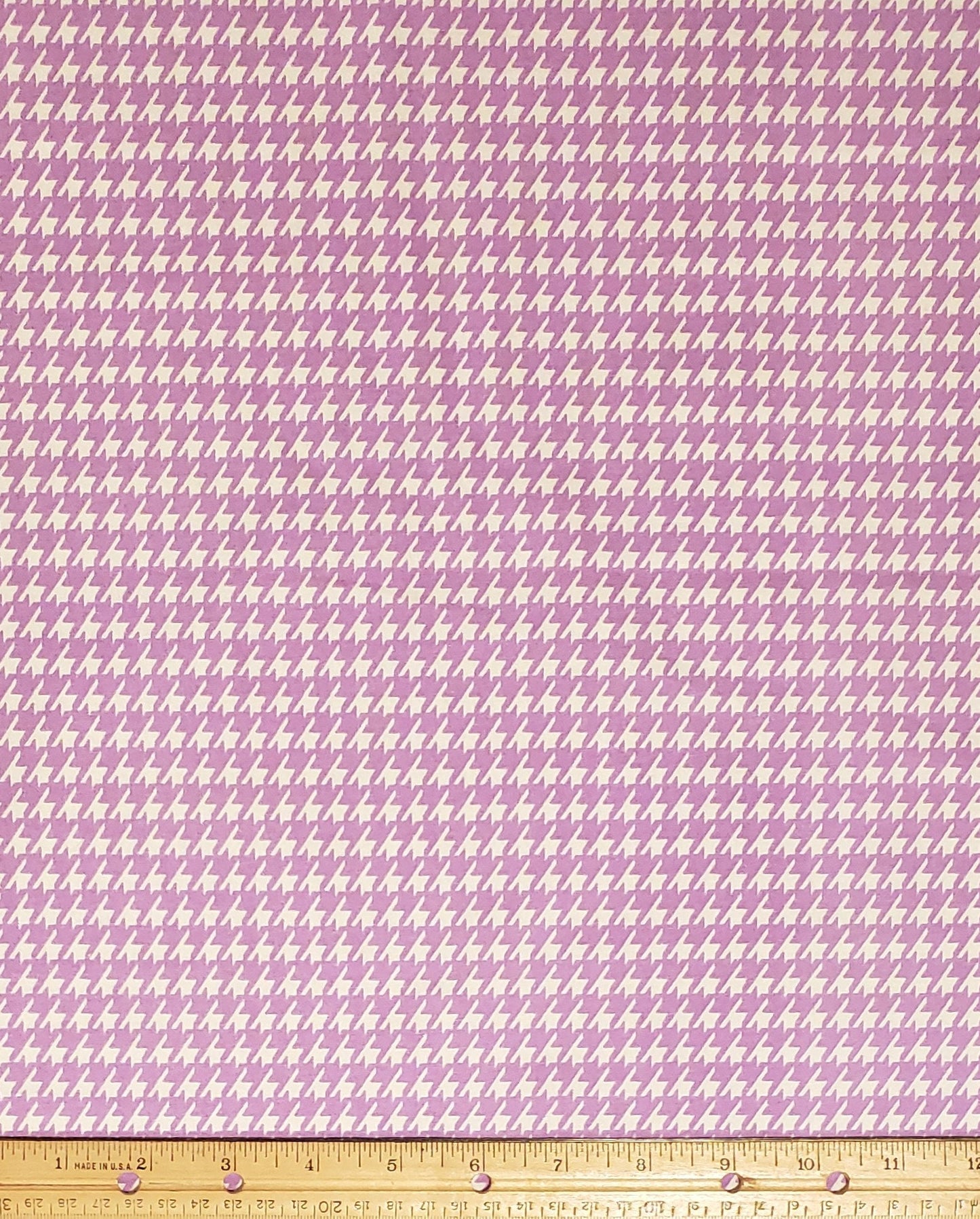 Lavender and White Herringbone Print Fabric