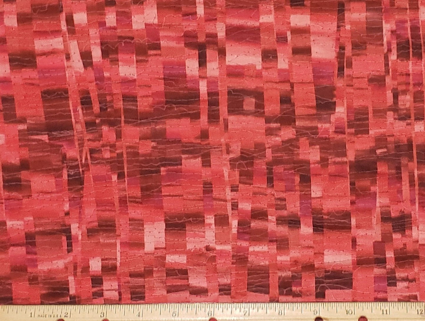 Color Collage for Red Rooster Fabrics Designs No. 15306 - LIGHTWEIGHT Red Tonal/Geometric Pattern