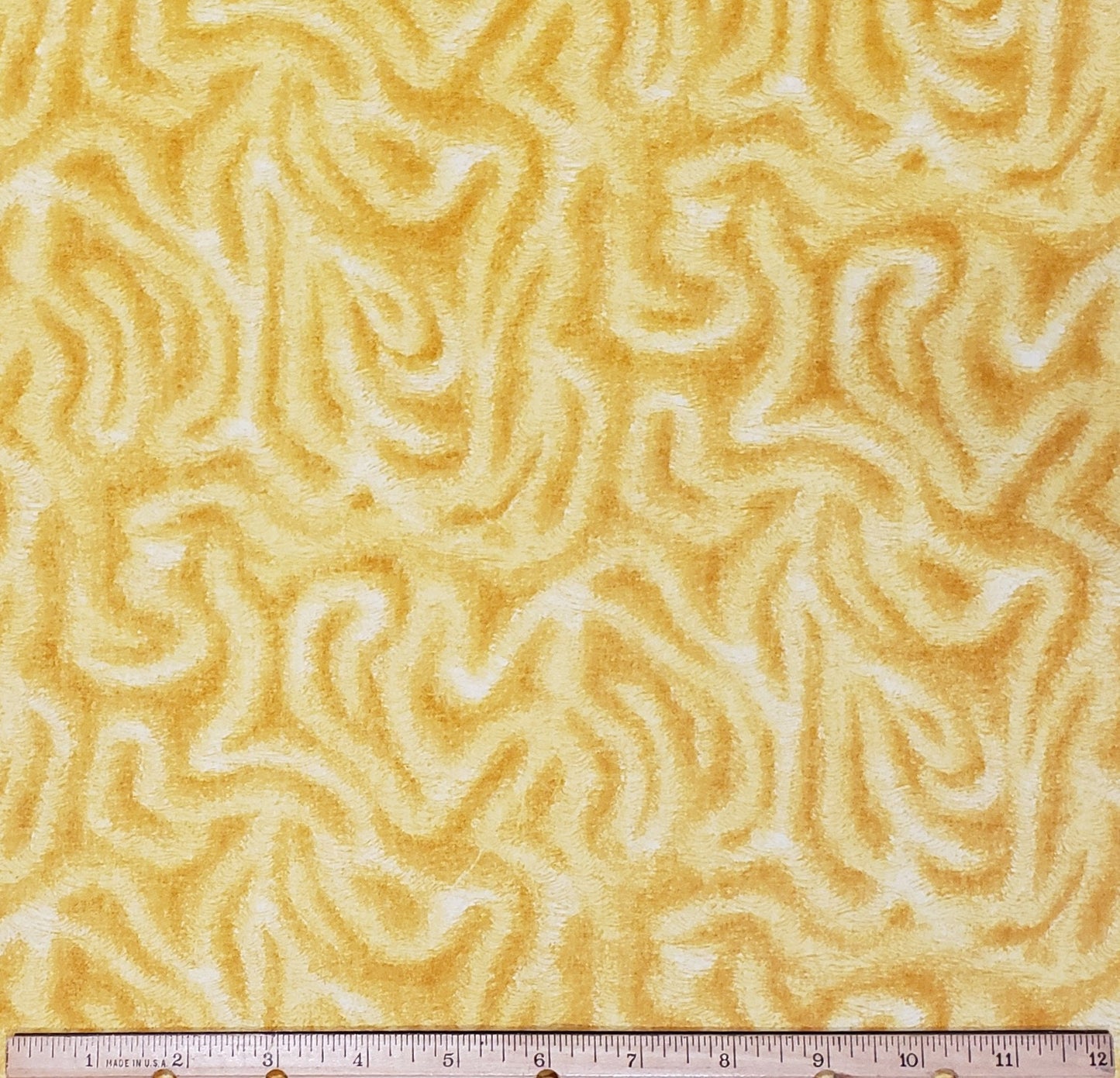 Golden Yellow Swirled Fabric