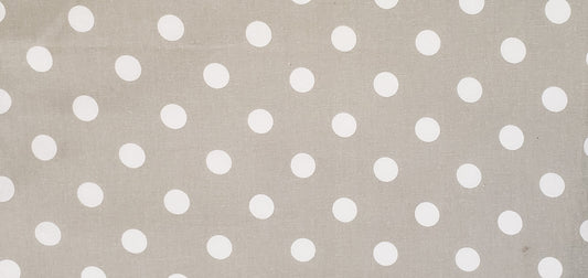 EOB - Keepsake Calico JoAnn Fabric - Gray Fabric with Large White Polka Dots